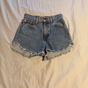 Vintage Levi Light Blue Denim Cutoff Shorts
